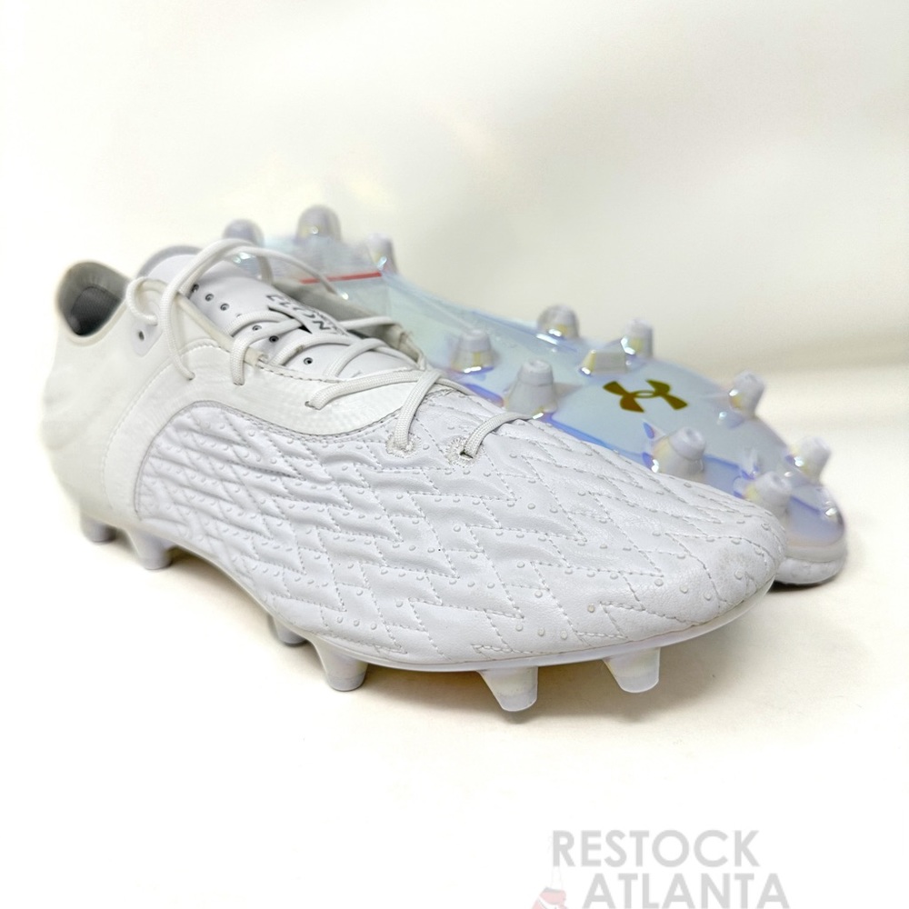 Under Armour Clone Magnetic Pro 2.0 FG White Soccer Cleats Men Sizes 3025640-101